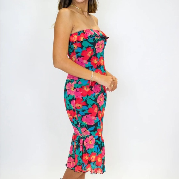 Sage The Label Vintage Tropics Midi Dress Women’s L New with tags - Picture 1 of 2